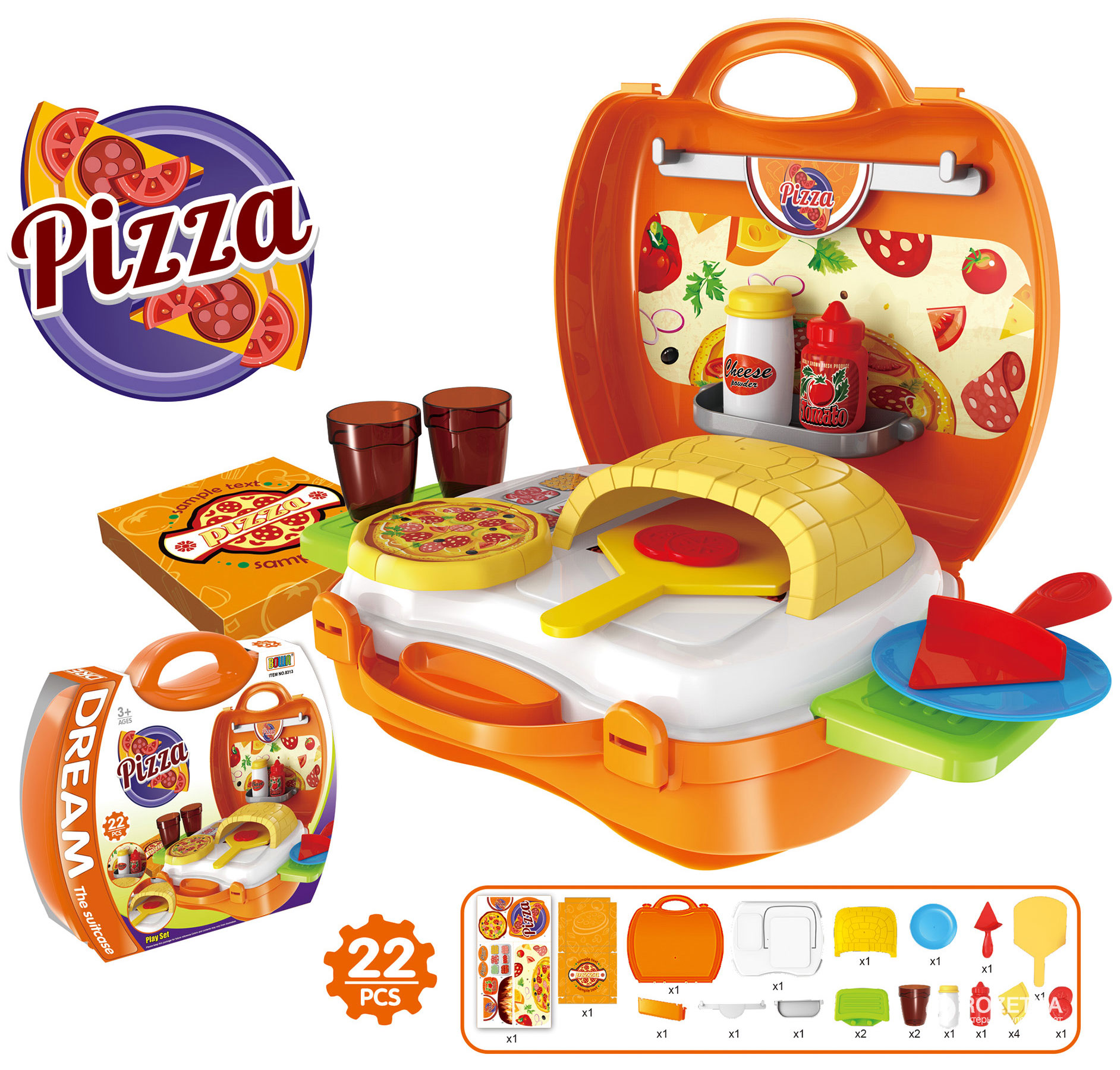 

Игровой набор для приготовления пиццы Bowa в чемодане (8313) (6910010083136)