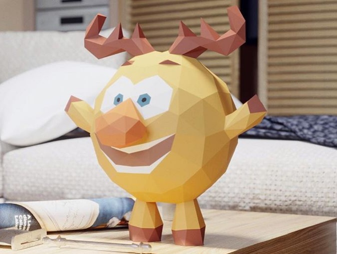 

3D фигура Лосяш Оригами Papercraft
