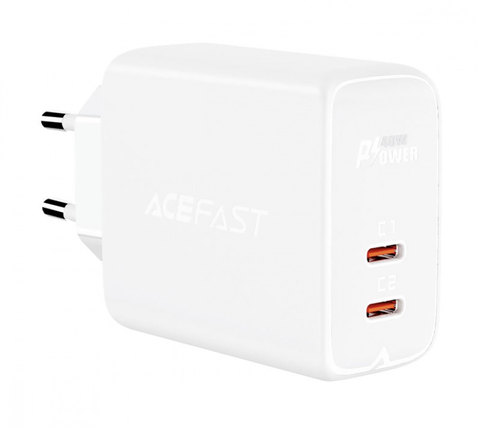 

Сетевое Зарядное Устройство Acefast A9 PD 40W (2 Type-C) White