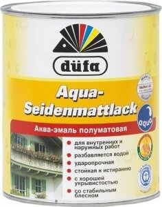 

Акваэмаль Dufa Aqua-Seidenmattlack 2.5 л Белая полуматовая (IG6928)