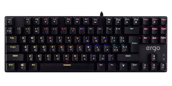 

Ігрова клавіатура з підсвіткою ERGO KB-905 TKL Youhua Black