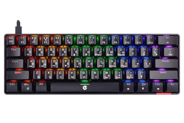 

Ігрова клавіатура з підсвіткою ERGO KB-930 MINI Black