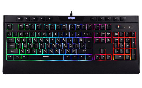 

Ігрова клавіатура з підсвіткою Ergo KB-510 USB Black