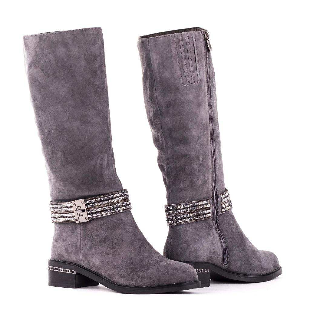 

Сапоги женские зима Allshoes 00-00021366 Серый р.36 (23 см.)