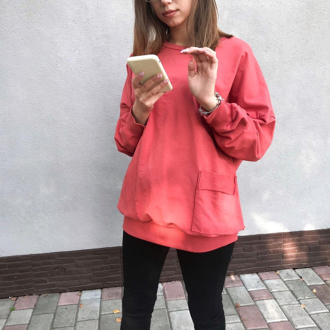 

Свитшот Fashion G23H5 - розовый 0393, Свитшот Fashion G23H5 S-L розовый 0393