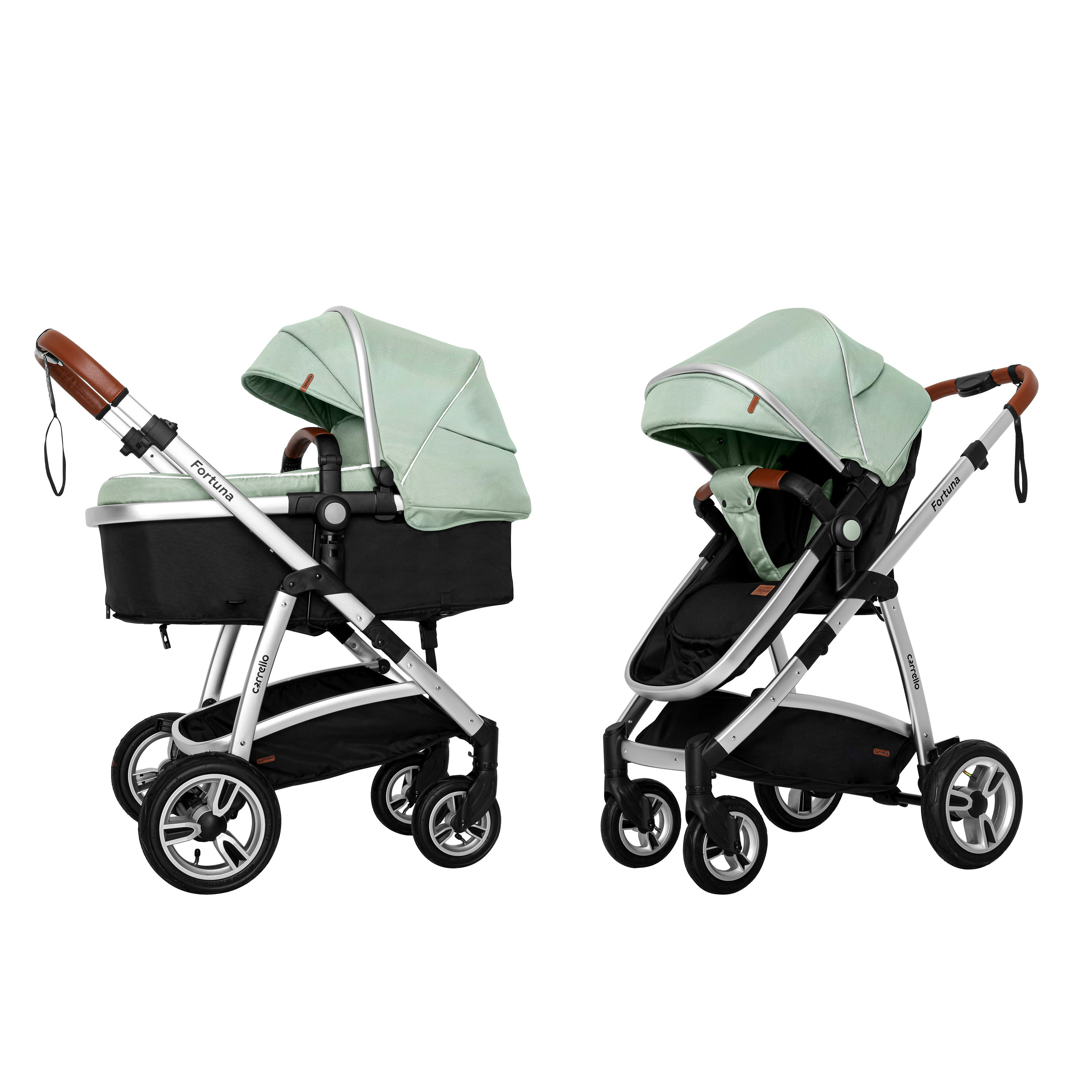 

Коляска универсальная CARRELLO Fortuna CRL-9001/1 Forest Green 2в1 c матрасом +дождевик L /1/