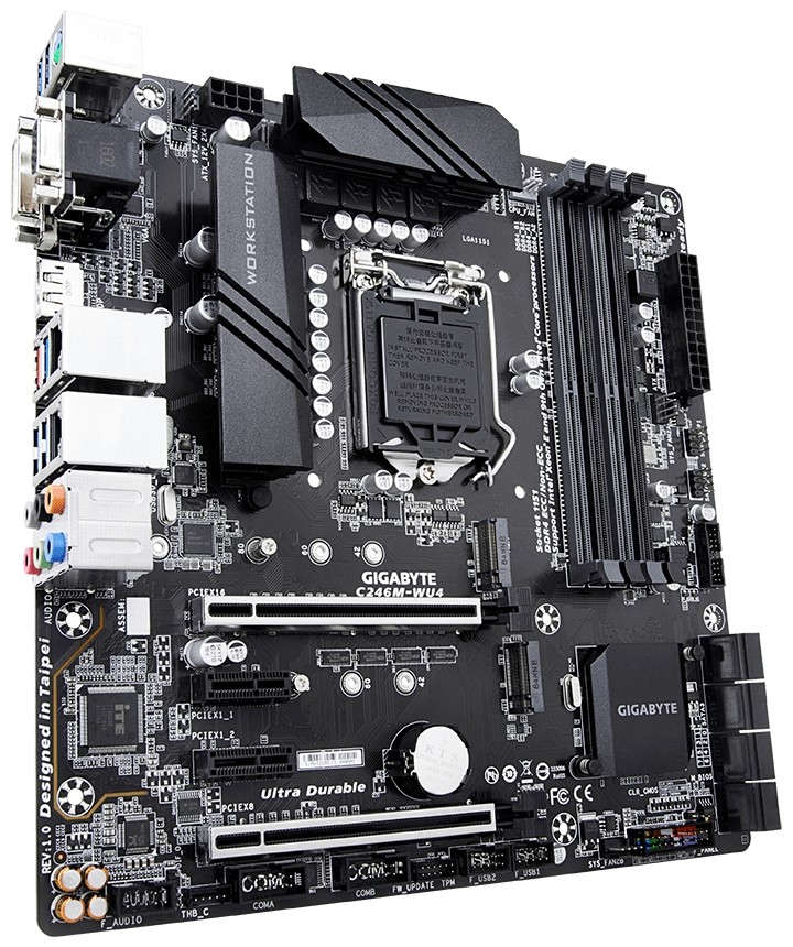 

Материнская плата GIGABYTE C246M-WU4Intel C246 - Intel LGA1151 socket - DDR4 RAM - Micro-ATX (C246MWU4)