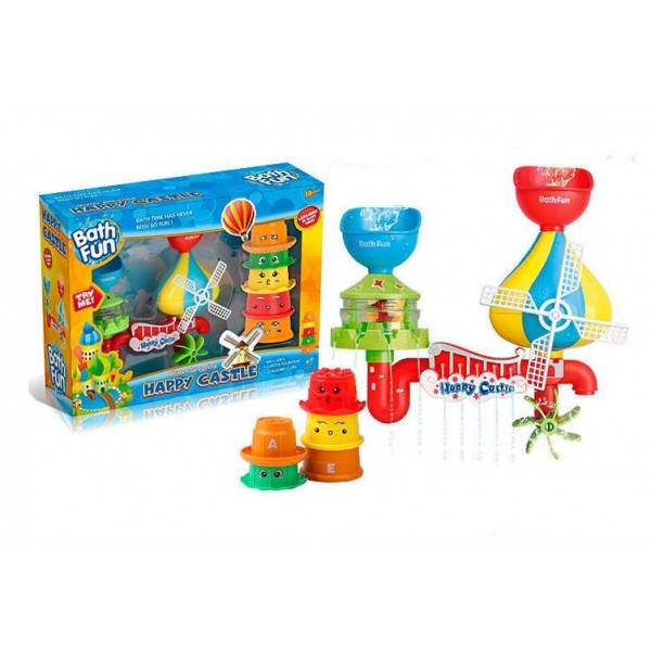 

Игровой набор Baochenjia Toys для ванной Happy Castle Счастливый замок 9911 Фонтанчик, 5 ёмкостей (100341)
