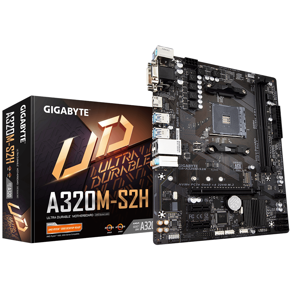 

Материнская плата Gigabyte A320M-S2H + Ryzen 5 1600AF + 16GB 3000MHZ