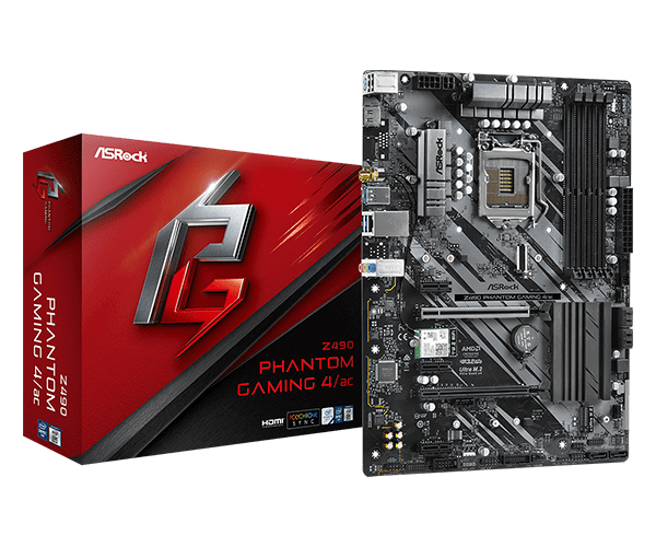 

Материнская плата ASRock Z490 PHANTOM GAMING 4/AC (90-MXBD20-A0UAYZ)