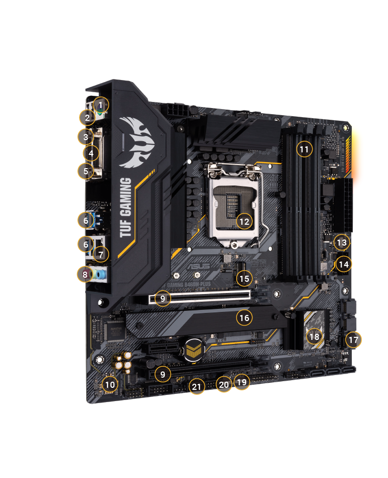 

Материнская плата ASUS TUF GAMING B460M-PLUS (90MB13N0-M0EAY0)