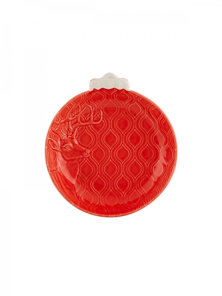 

Тарелка суповая "Олень" 24,5 см, красная, Bordallo Pinheiro, 65026067, Christmas Ball