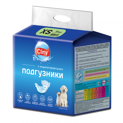 

Подгузники Cliny XS 2-4 кг 11 шт