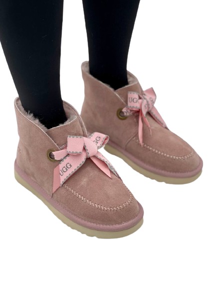 

Угги UGG Front Bow 0389 замшевые 37 Розовые
