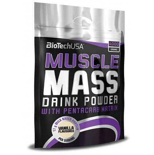 

Гейнери BiotechUSA MUSCLE Mass, 4000 г. Ваніль