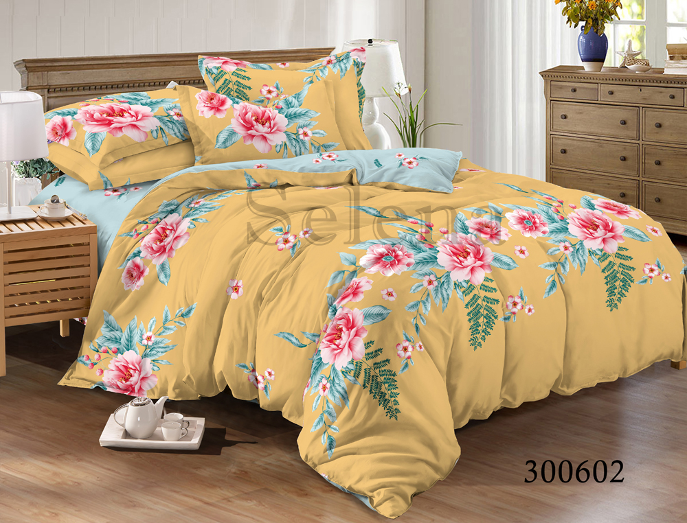 

Комплект постельного белья Selena Летний День Сатин евро 300602