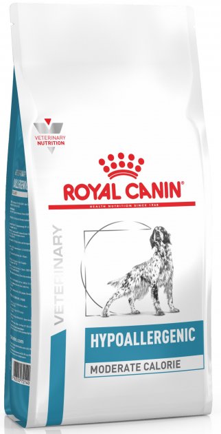 

Сухой корм Royal Canin Hypoallergenic Moderate Calorie Canine для собак с пищевой аллергией / непереносимостью 1.5 кг (3182550751148)