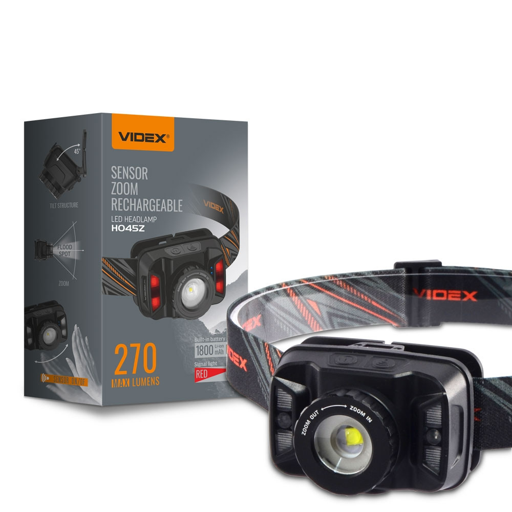 

Налобный светодиодный фонарик H045Z VIDEX 270Lm 5000K
