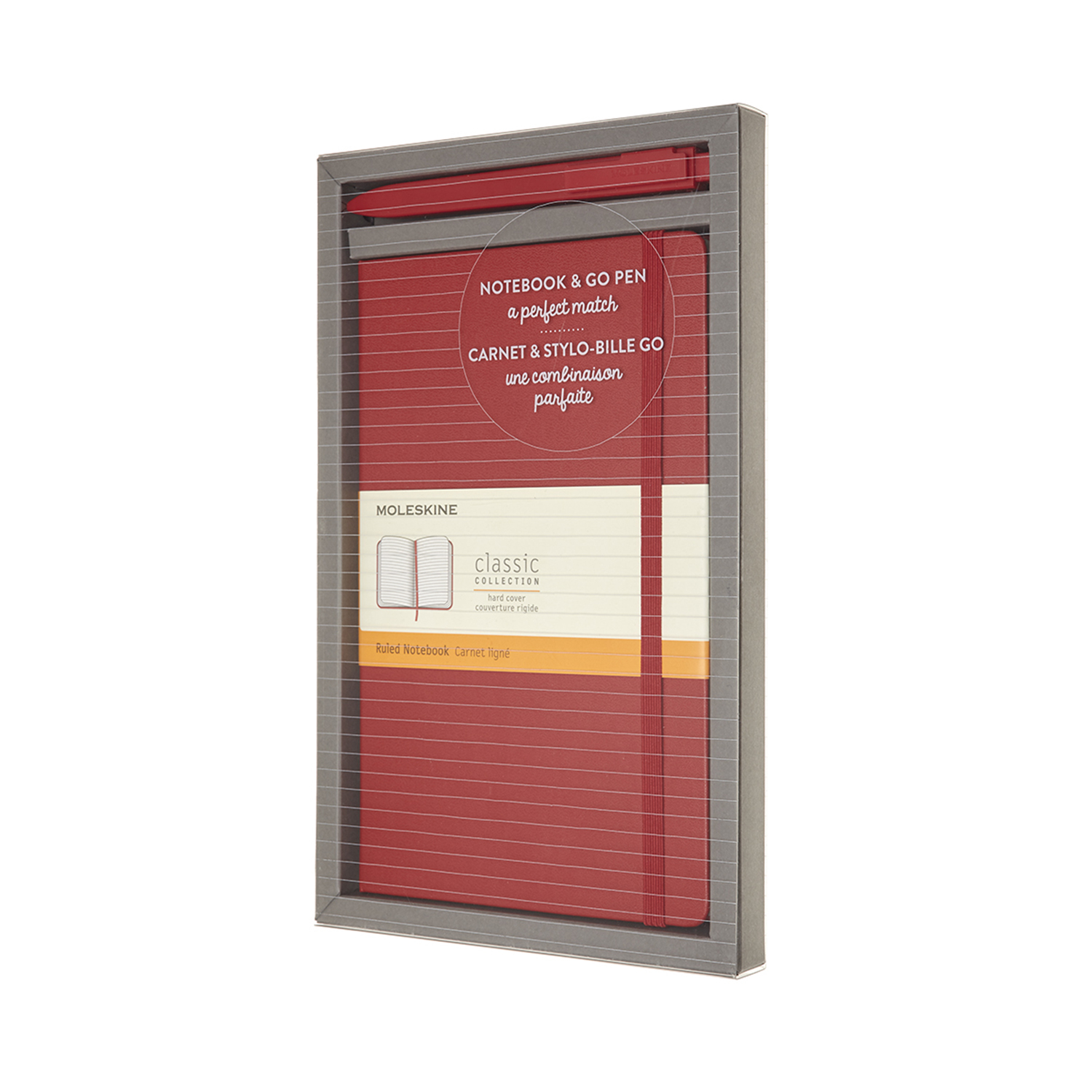 

Набір Moleskine Go (Червоний записник середній + Ручка) (8053853603630)