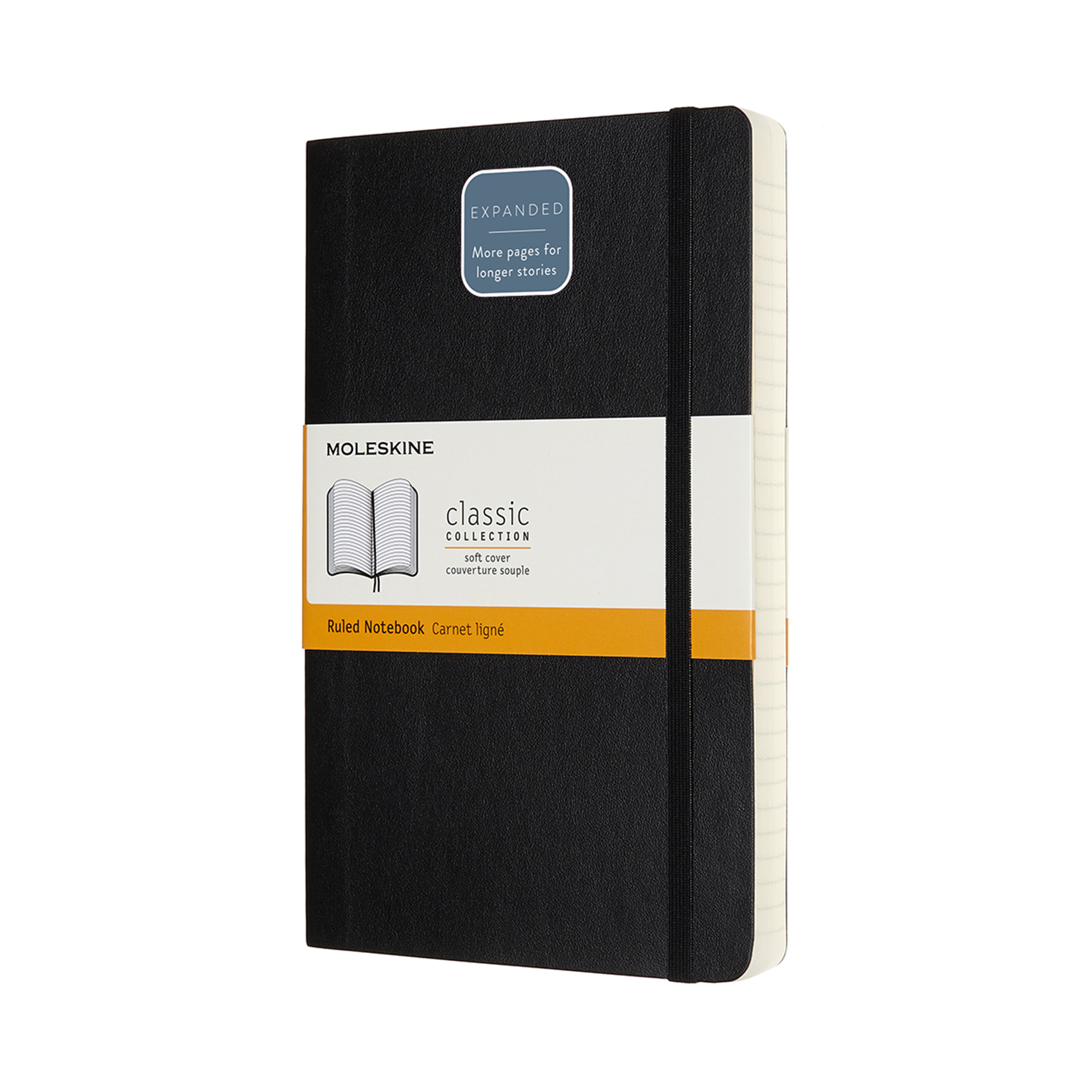 

Записник Moleskine Classic Expanded середній / Лінійка Чорний М'який (8058647628042)