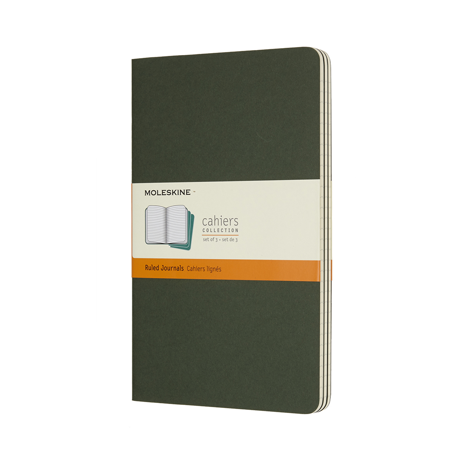 

Записник Moleskine Cahier середній / Лінійка Зелений (8055002855273)