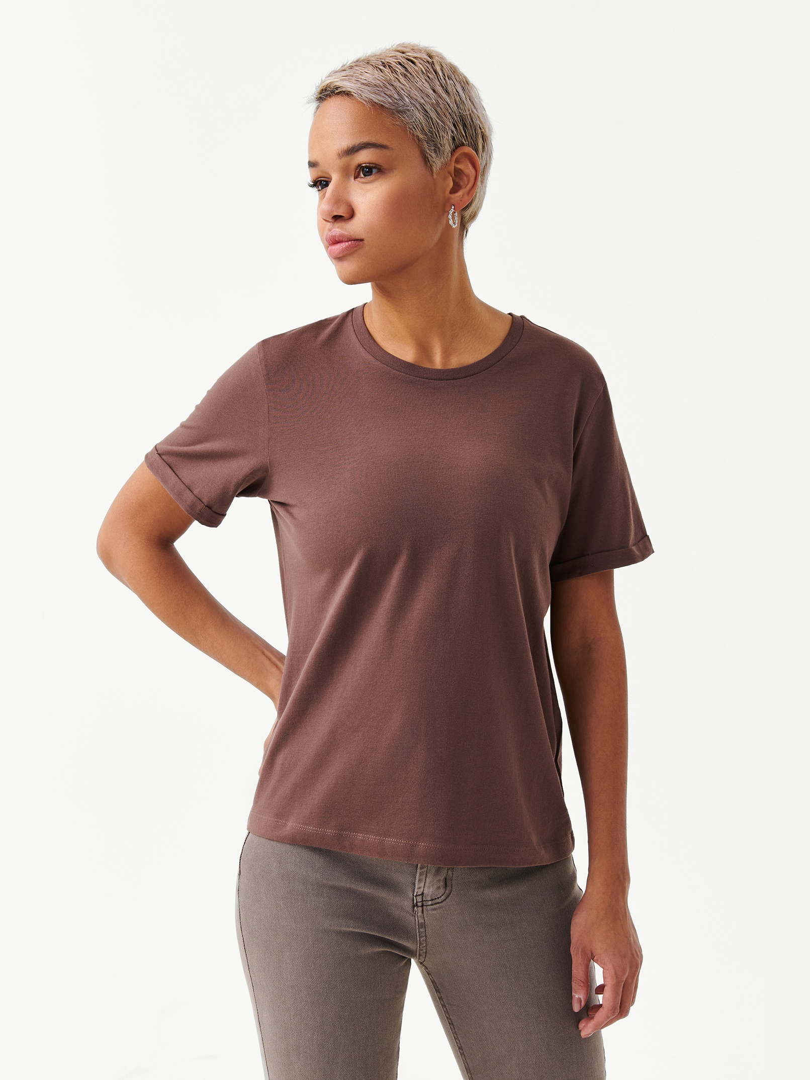 

Футболка Befree BOXY6-36  Серо-бежевая, Футболка Befree BOXY6-36 XL Серо-бежевая