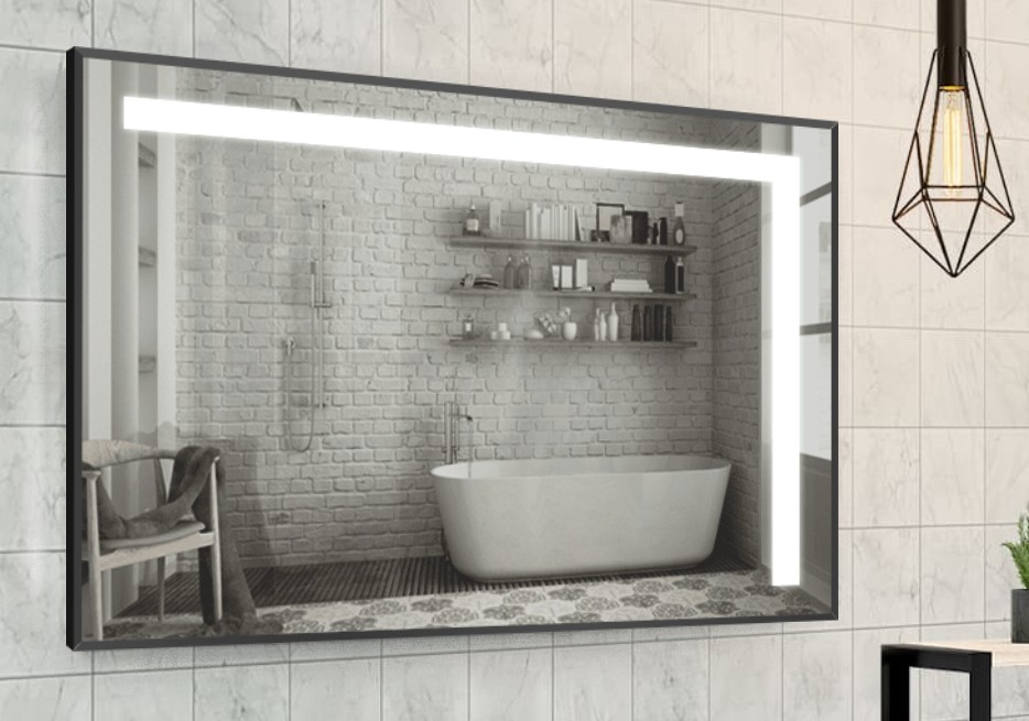 

Зеркало в алюминиевой раме c LED подсветкой Smart Mirror сенсорное Modena-R 60 x 50 см Прямоугольное
