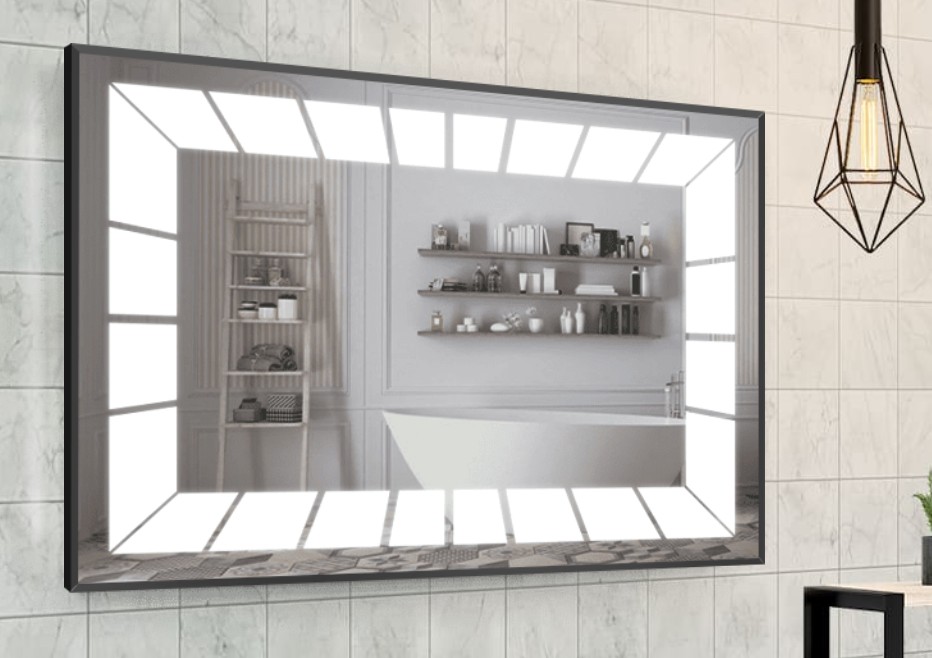 

Зеркало в алюминиевой раме c LED подсветкой Smart Mirror сенсорное Matera-R 90 x 90 см