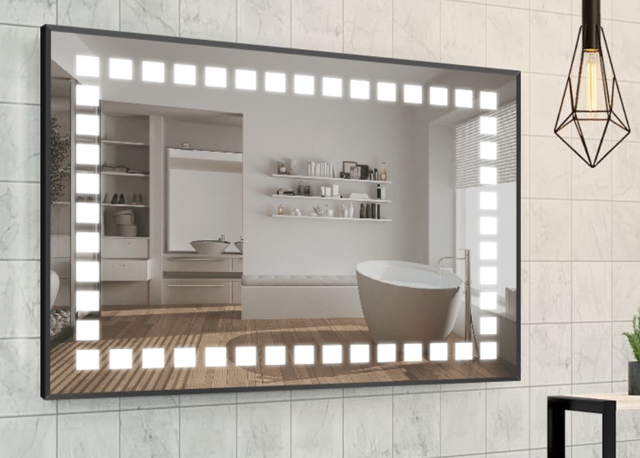 

Зеркало в алюминиевой раме c LED подсветкой Smart Mirror сенсорное Messina-R 70 x 110 см Прямоугольное