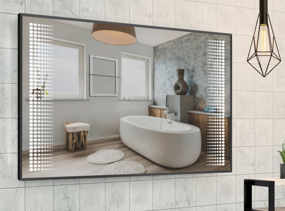 

Зеркало в алюминиевой раме c LED подсветкой Smart Mirror сенсорное Monza-R 90 x 90 см