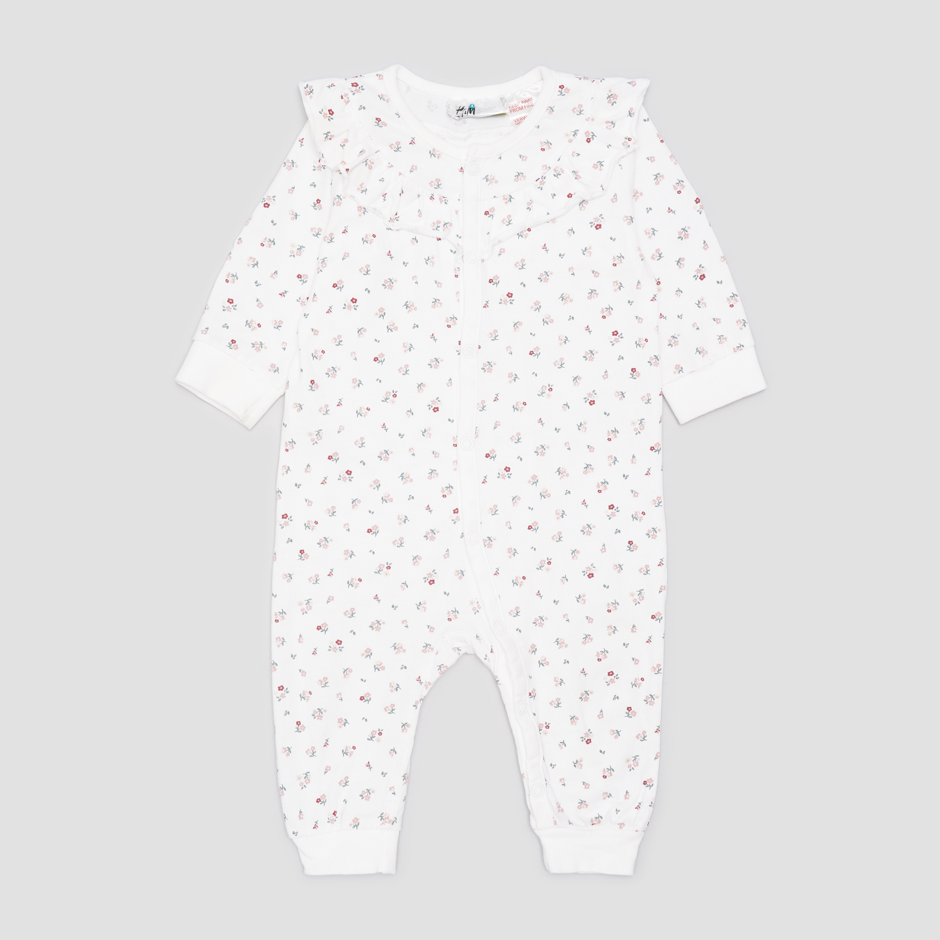 

Пижама H&M 80см белый цветочки 20104271147