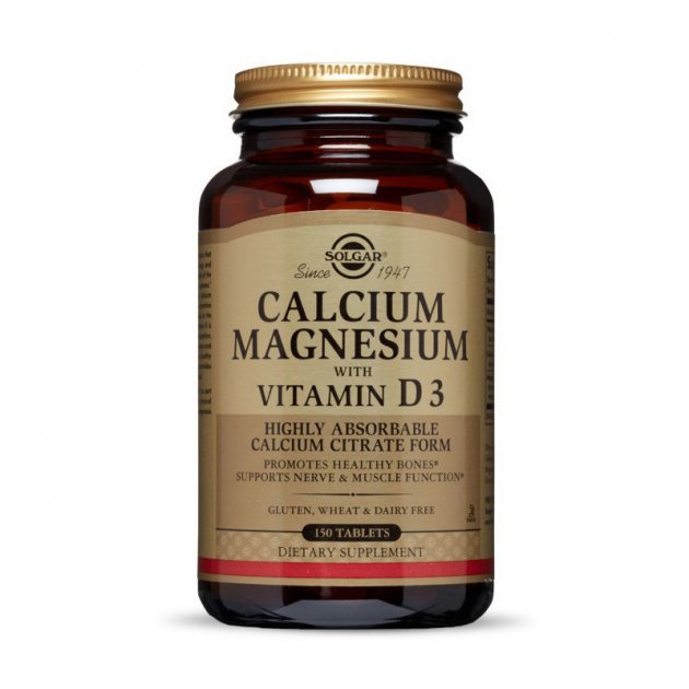 

Кальций и магний с витамином D3 Solgar Calcium Magnesium with vitamin D3 150 таблеток( 219876)