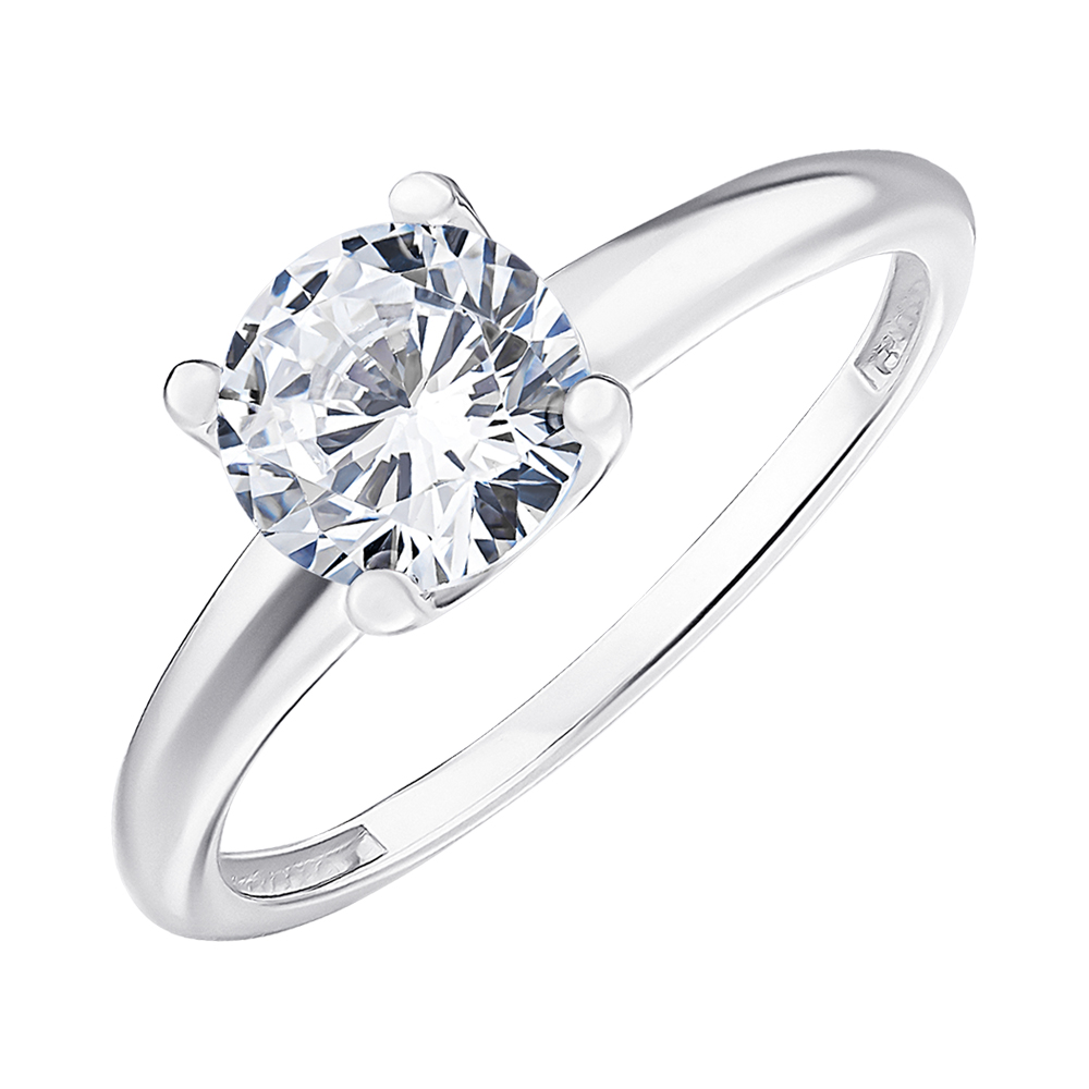

Серебряное кольцо с фианитом 000148234 16.5 размера