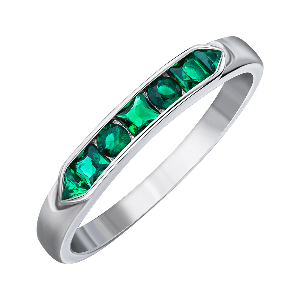 

Серебряное кольцо с фианитами 000147241 17.5 размера