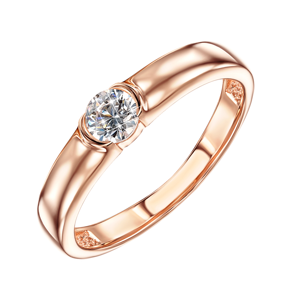 

Золотое кольцо Оливия в красном цвете с фианитами S Zirconia 000129706 19.5 размера