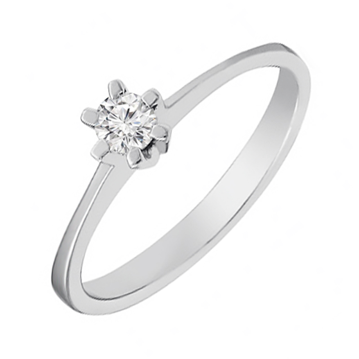 

Кольцо из белого золота Класиика с фианитом S Zirconia 000005139 15.5 размера