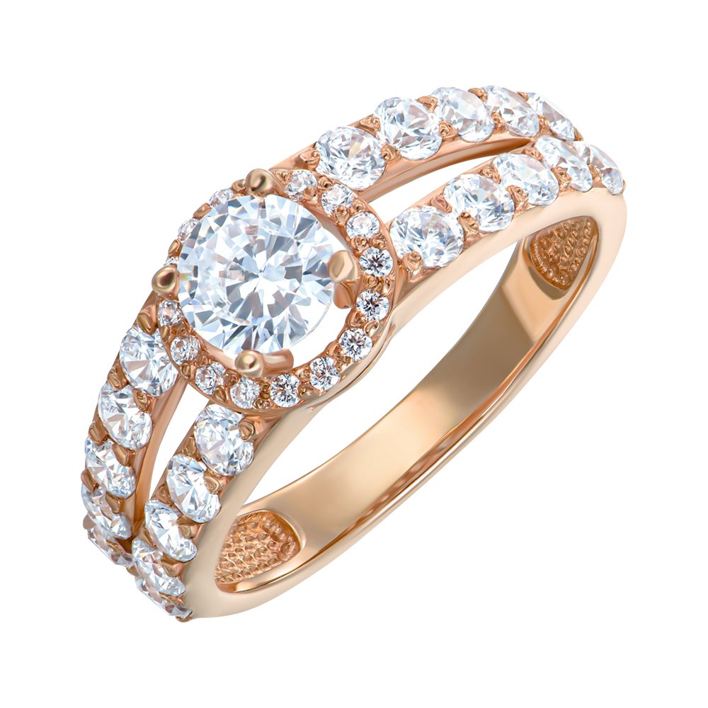 

Кольцо из красного золота с фианитами 000122183 16 размера