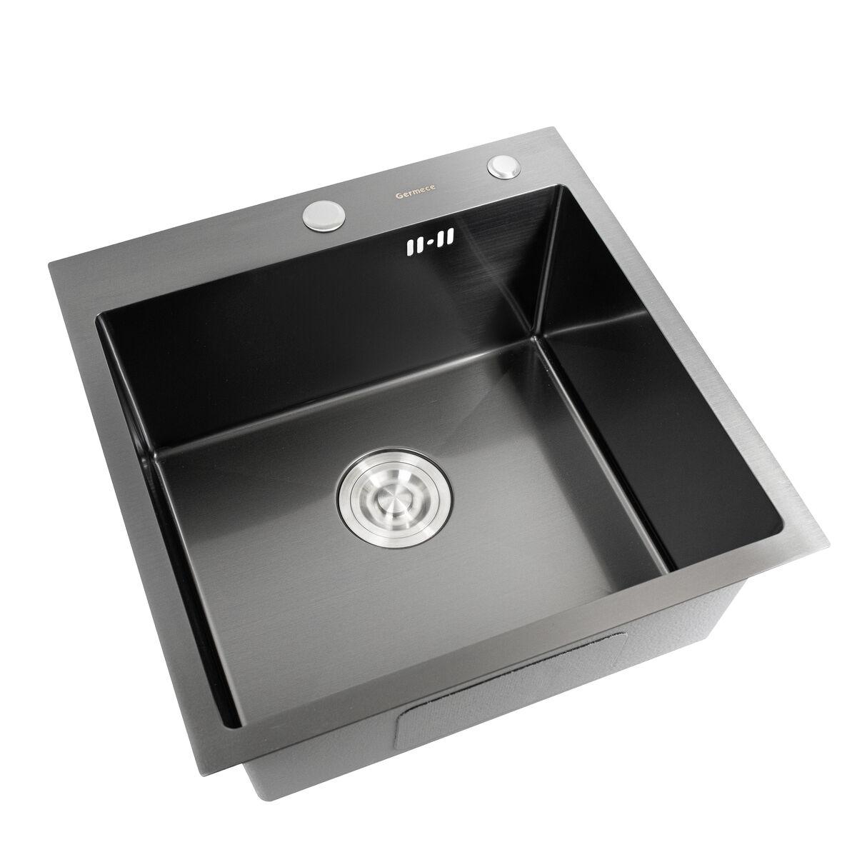 Кухонная мойка Platinum Handmade PVD черная 50*50/220 3,0/1,5 мм .