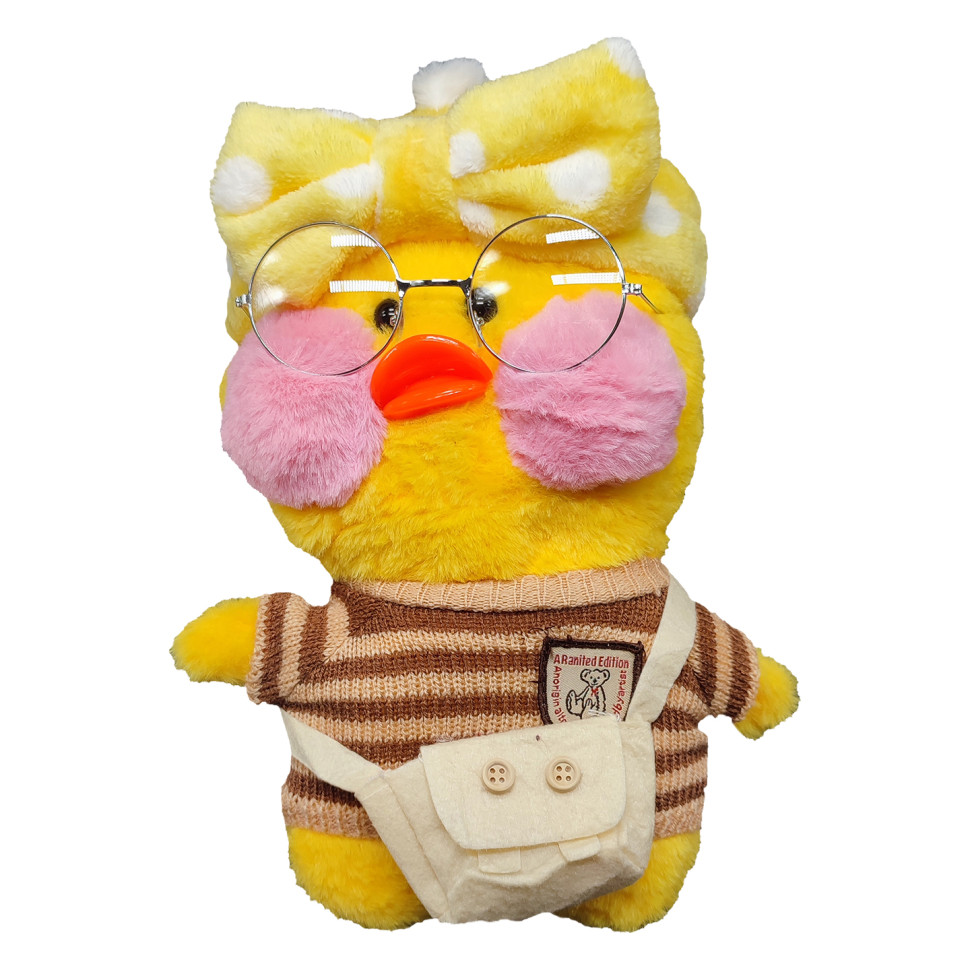 

Мягкая плюшевая игрушка уточка Лалафанфан / Lalafanfan Bambi LALA0001 30 см (LALA0001-2)