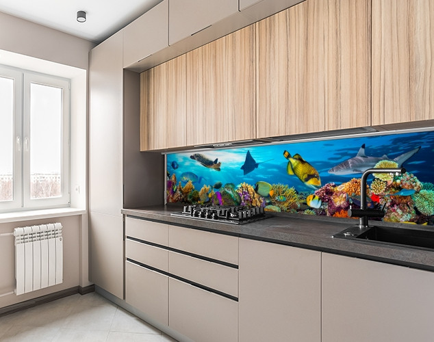 

Стеновая панель кухонная, Животные 62x205см. (s_01_s_an141_Q)