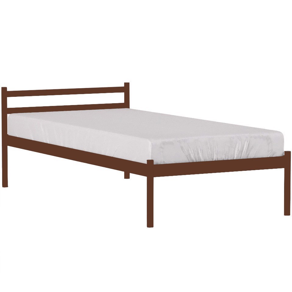 

Односпальная кровать Метакам Comfort-1 металлическая 200x90 Коричневая матовая