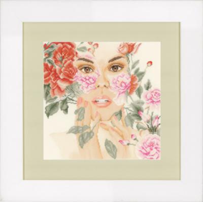 

Набор для вышивки крестом LanArte Flowers Face Лицо в цветах PN-0149291