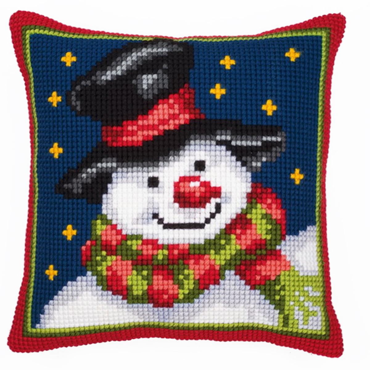 

Набор для вышивания крестом (подушка) Vervaco Snowman Снеговик PN-0008727