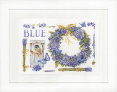 

Набор для вышивки крестом LanArte Lavender Wreath Blue Tit Лавандовый венок и голубая синица PN-0149993