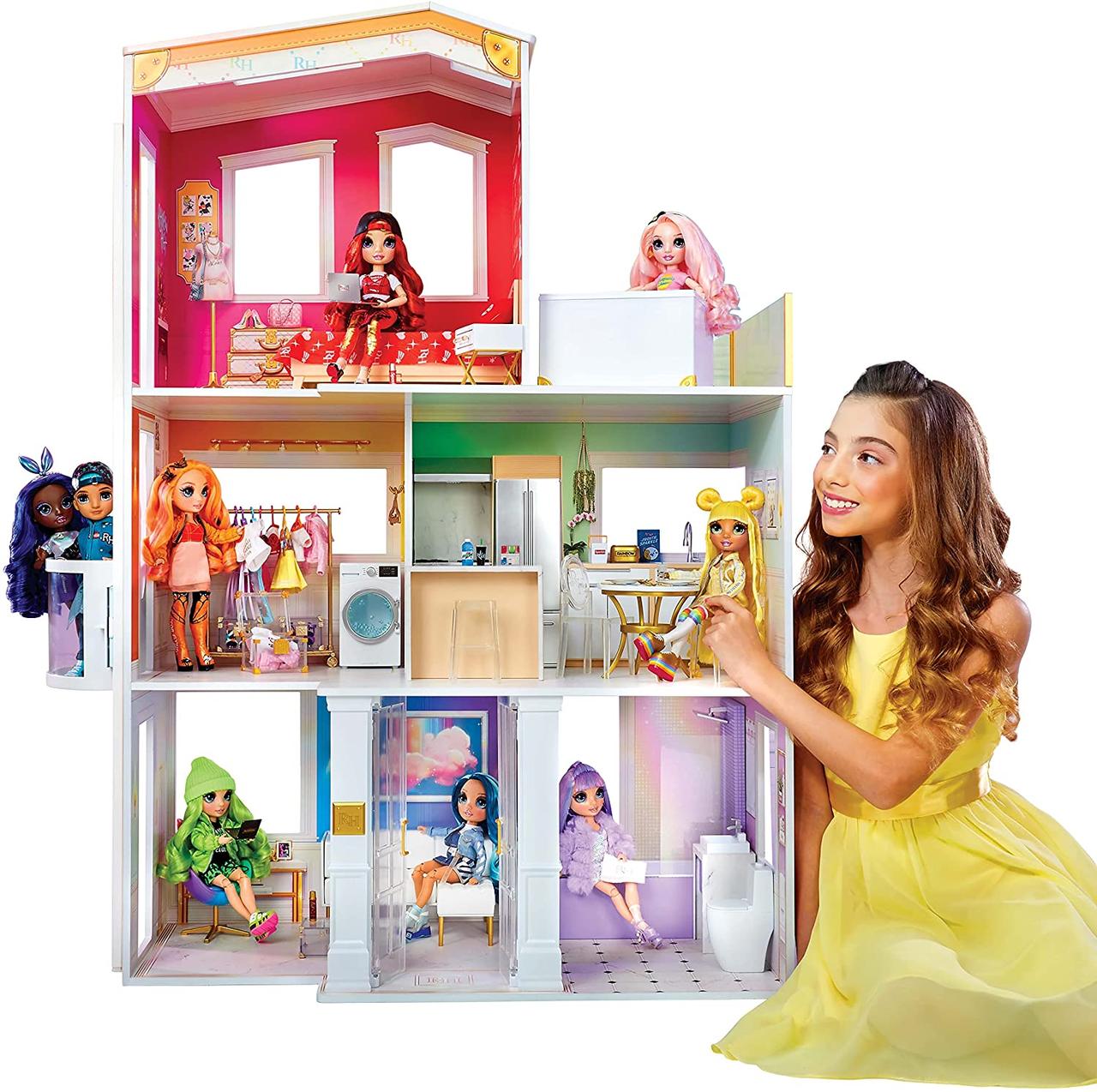

Дом для кукол Рейнбоу Хай Rainbow High House – 3-Story Wood Doll House