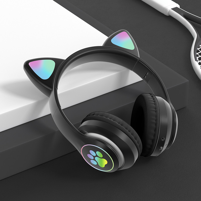 

Беспроводные Bluetooth наушники с подсветкой CATear (CAT STN-28) New Black