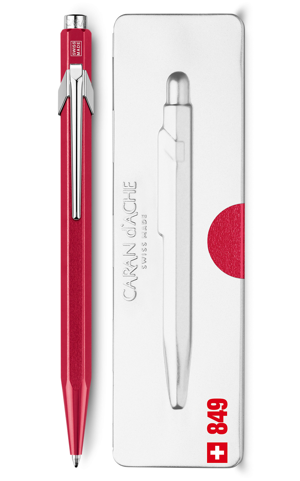 

Ручка Caran d'Ache 849 Metal-X Червона + box (7630002328678)