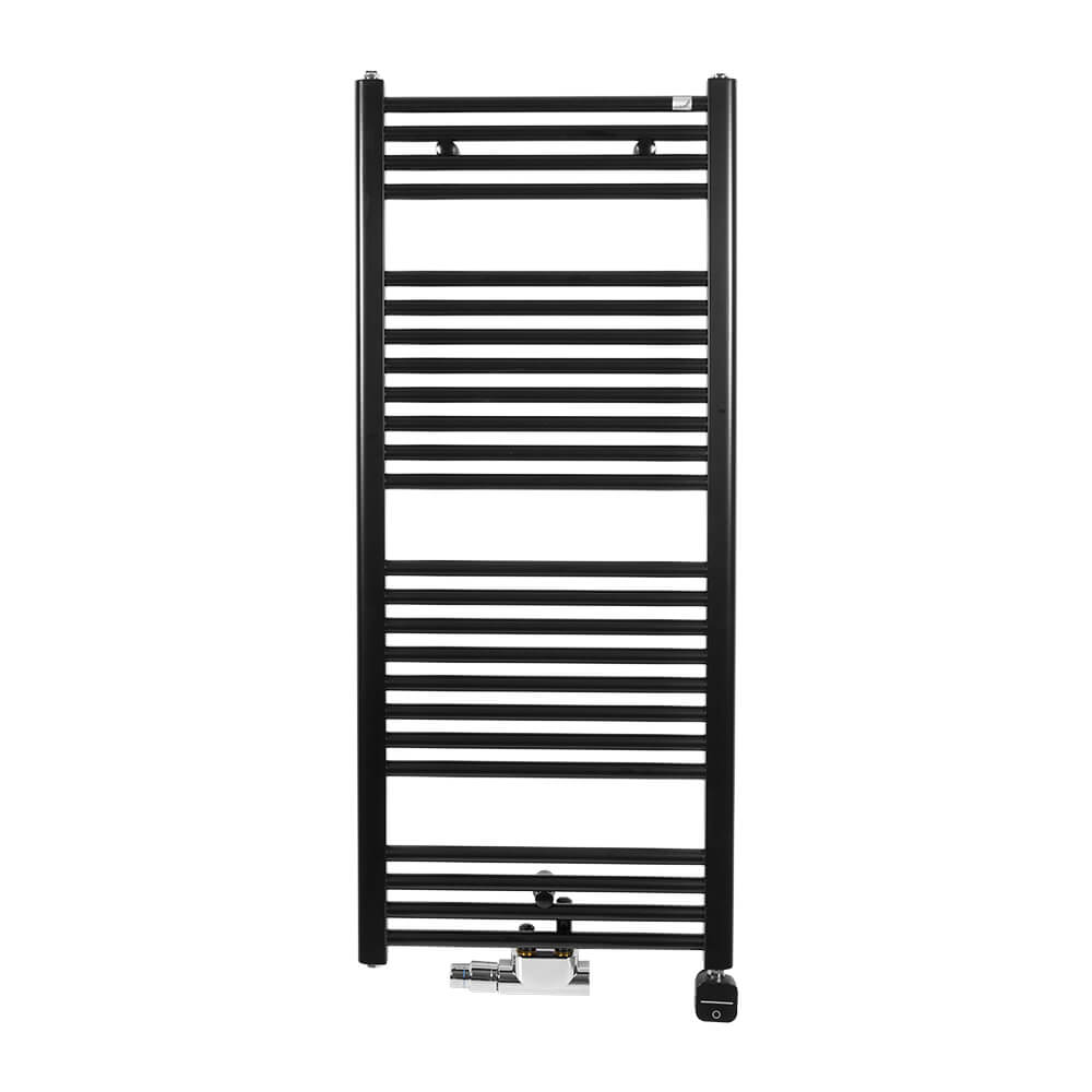 

Комбинированный полотенцесушитель Zehnder Virando 500х1226 с теном NEX с/м черный матовый