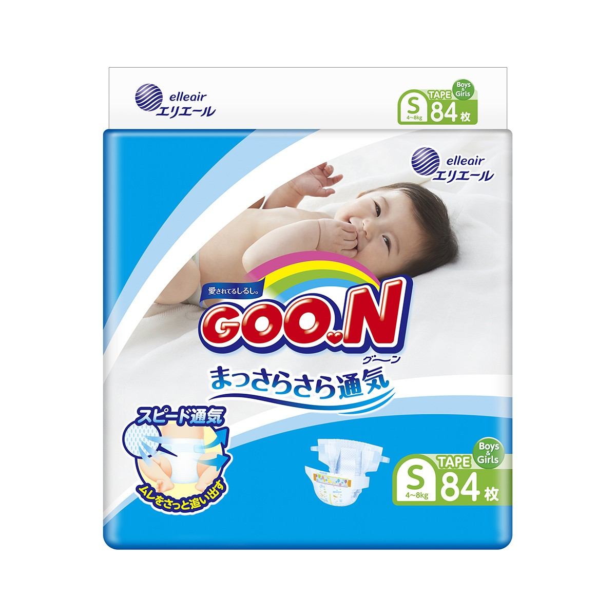 

Подгузники S 84шт Goo.N (4902011747584) (753707)