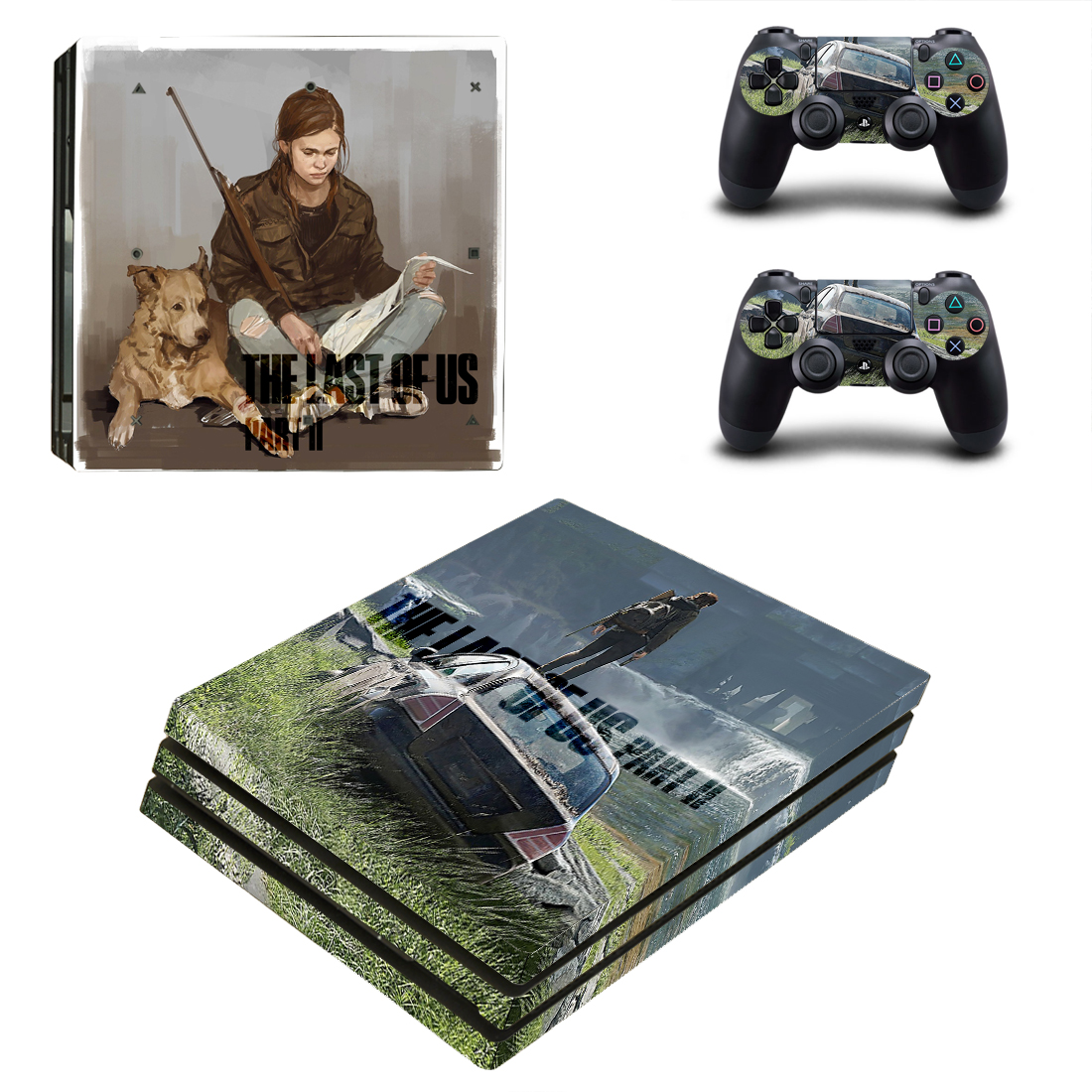 

Виниловые наклейки на PS4 PRO и Dualshock Last of Us 2 Sony PlayStation 4 Pro Custom Skin Playsole Vinyls (PV1016)
